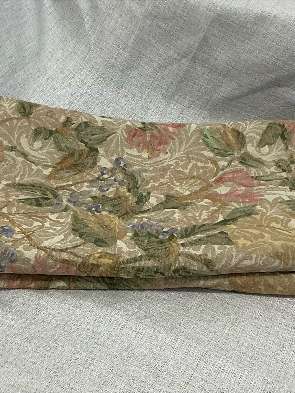 Vintage Burlington House Floral Tapestry Blouson Valance Set of 2 NWOT 84x17.5”